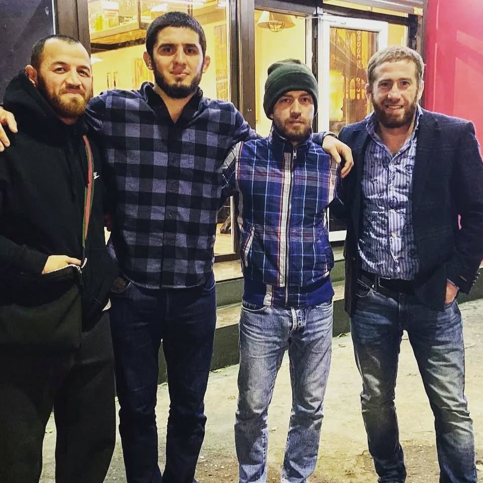 Coach Tagirov with Islam Makhachev